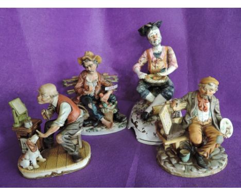 A selection of vintage Cappo De Monte figures and figurines
