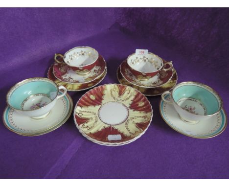 A selection of various vintage tea cups saucers and cake plates