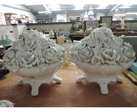 A vintage ceramic flower decoration
