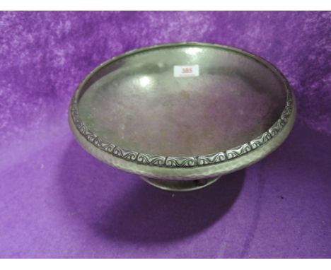 An antique Pewter Bowl marked BCM Tudric 01349 arts and crafts Celtic design