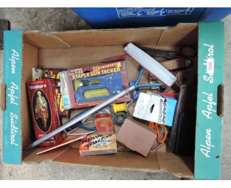 A box of various tools and fixings
