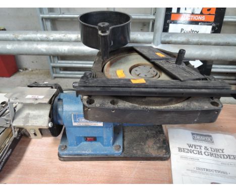 A Draper Wet & Dry bench Grinder