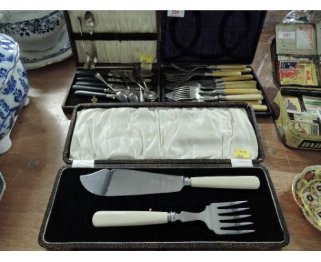 A selection of vintage flatware and cutlery