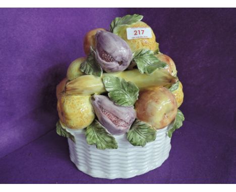 A vintage ceramic fruit basket 