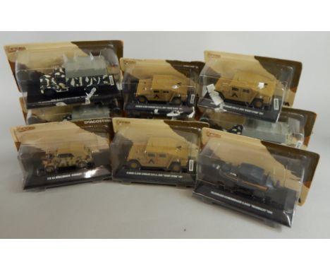 Various army vehicle blister packs, to include Opal Blitz canvas covered, Hummer, Closed Command etc. (a quantity - boxed)