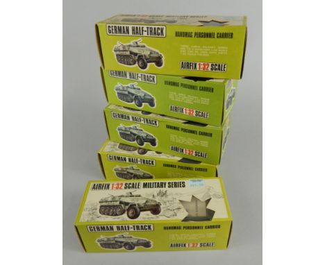 An Airfix 1:32 scale Military Series German half track, and four others. (5, boxed)