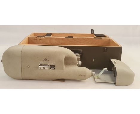 Painted pine box and contents marked 'Fairchild Aviation Corporation, New York, N.Y.USA Gun Camera Case No.41-3428 and W-7B'P