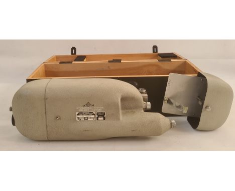 Painted pine box and contents marked 'Fairchild Aviation Corporation, New York, N.Y.USA Gun Camera No.41-3541 and W-7B'Part o