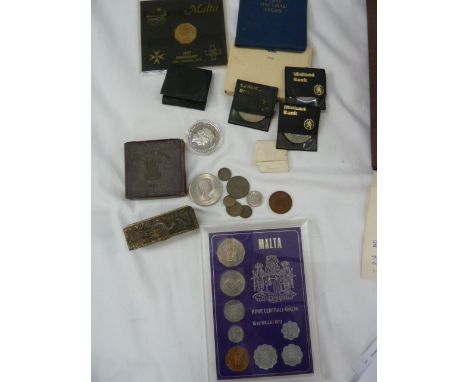 Coins to include Malta limited set 1972, Malta first anniversary 13th December 1975, Festival of Britain crown, various crown
