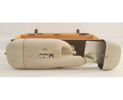 Painted pine box and contents marked 'Fairchild Aviation Corporation, New York, N.Y.USA Gun Camera Case No.41-3554 and W-7B'P