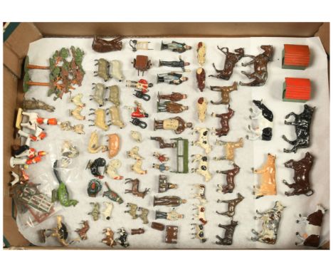 Britains, JoHillCo, Taylor &amp; Barrett &amp; Others - A Group of Civilian Figures, Accessories &amp; Animals. Conditions ge