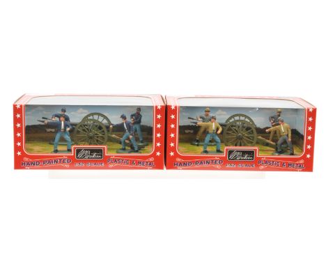 Britains Super Deetail American Civil War - A Pair of Boxed Sets. Comprising: 52107 '3 Inch Ordinance Rifle Cannon with 4 Uni