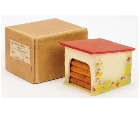 Britains Farm Series - Model No. 500f 'Garage with Roller Shutter', Boxed. 1962 issue. Condition generally appears Excellent 