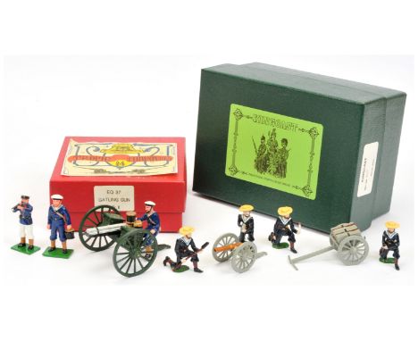 Trophy Miniatures &amp; Kingcast - A Pair of Boxed Artillery Sets. Comprising: Trophy set EQ 37 'Gatling Gun Mk. II' &amp; Ki