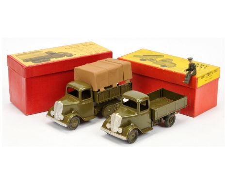 Britains - A Pair of Boxed Military Vehicles. Comprising: Set No. 1334 'Army Lorry' &amp; 1433 'Covered Tender'. 1948 version