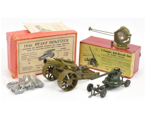 Britains - A Group of Boxed &amp; Unboxed Military Sets. Comprising: Set No. 1266 '18-in Heavy Howitzer', boxed (1931 version