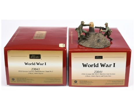 Britains World War I - A Pair of Limited Edition Boxed Sets. Comprising: Set No. 23041 '1916 German MG 08/15 Machine Gun Sect