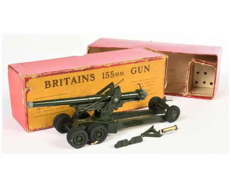 Britains &amp; Crescent - A Pair of Boxed Sets. Comprising: Britains 2064 '155mm Gun' (1953 edition) &amp; Crescent 1953 'Roy