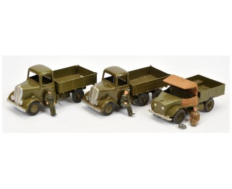 Britains - A Group of Unboxed Military Vehicles. Comprising: Set No. 1334 'Army Lorry (four wheel)' (1948 version), 1335 'Arm