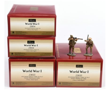 Britains World War I - A Group of Limited Edition Boxed Sets. Comprising: 2 x Set No. 23034 '1916 British Infantry Sniper Set