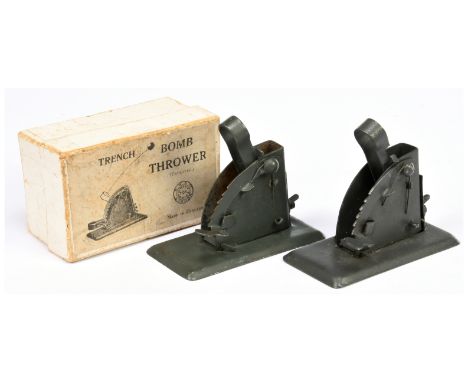 Oliver, Harper &amp; Co - Unity Toy Series - A Pair of 'Trench Bomb Thrower', Boxed &amp; Unboxed. Circa 1915. Approx dimensi
