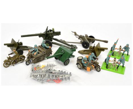 Britains, Britains Deetail &amp; Crescent - A Group of Unboxed Military Vehicles &amp; Artillery Guns. Comprising: 2 x Set 73