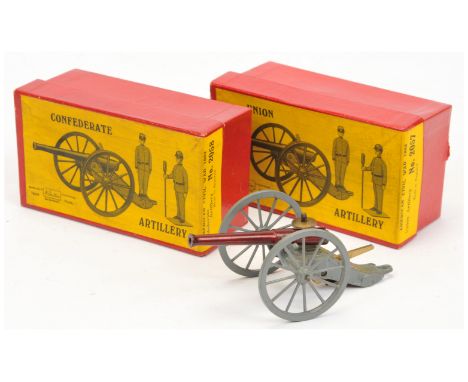 Britains - Set No. 2057 'American Civil War 1862 'Union Artillery', Boxed. 1950s&nbsp; version. Also includes set box for 205