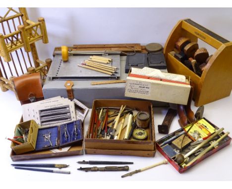 PRINTERS, VINTAGE ITEMS, vintage household and drawing items ETC, an eclectic assortment