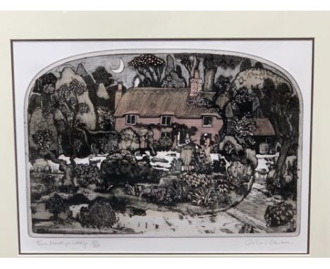GRAHAM CLARKE limited edition print - 'Thomas Hardy's Cottage', 100/350 with certificate attached to back, signed in pencil, 