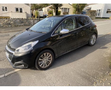 PEUGEOT 208 FIVE DOOR HATCHBACK - 1.2 Pure Tech 82 Allure, Manual, Petrol, Black, Registration No CX16 FCA, approximately 400