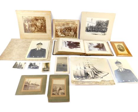 A Victorian naval photograph album relating to HMS Dryad, a Dryad Class Torpedo Gun Boat, including pictures of the crew, vie