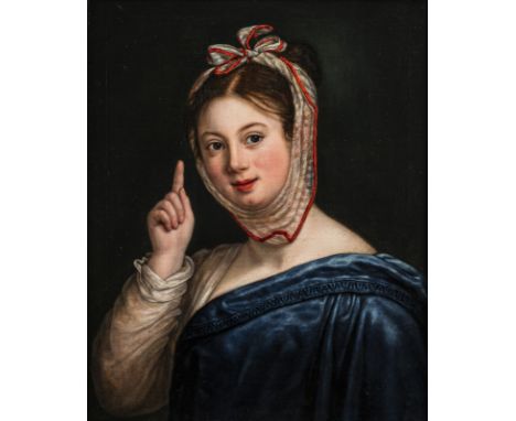 Lisiewska, Friederike Juliane vonDessau 1772 - Wismar 185664 x 52 cmBildnis der Elise Kuhr aus Mecklenburg Schwerin. Öl/Lwd.,