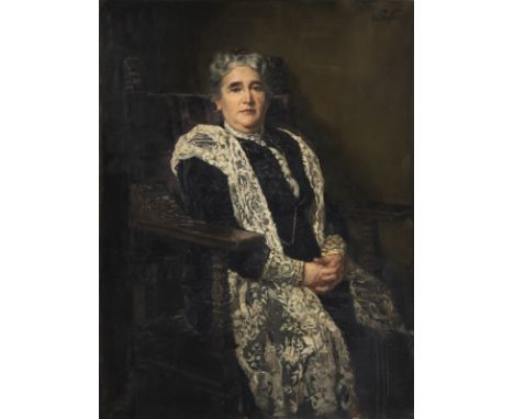 Propheter, OttoMannheim 1875 - Karlsruhe 1927124 x 95 cm, o.R.Portrait der Marie Reuther (gest. 1919), Frau des Dr. Karl Reut