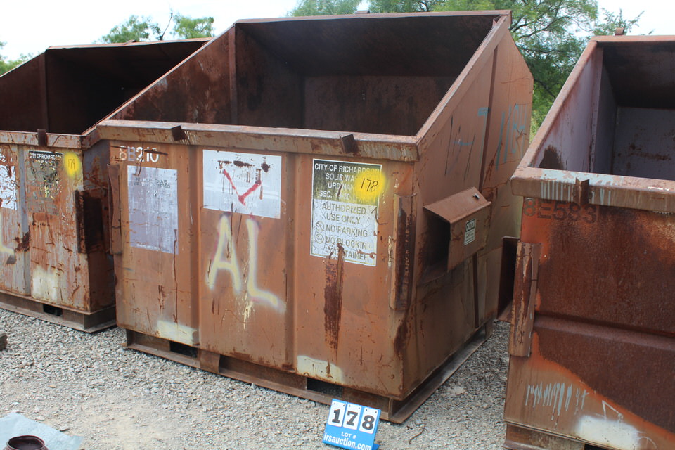{ Option of lots 177, 178, 179 } METAL SCRAP CONTAINERS