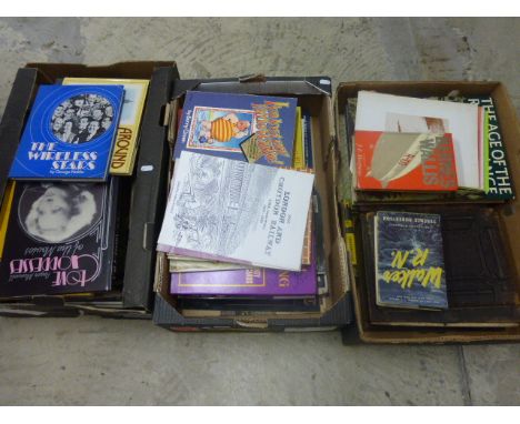 Three boxes of vintage books to include Film and Art, vintage Bible etc