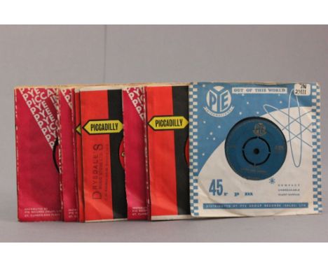 Vinyl - Piccadilly label - 12 45's from the 60,s to include the Dave Clark Five - First Love, Geno Washington - She shot a ho