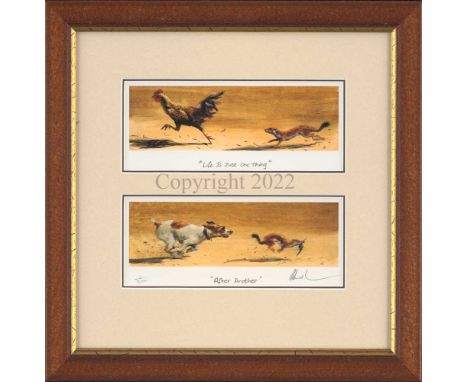 Mick Cawston Limited Edition print number 1 of 500. Signed. Supplied framed.  Image area 2.5” x 9” each. Guide Price £150 - £