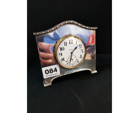 ANTIQUE SILVER MANTLE CLOCK 