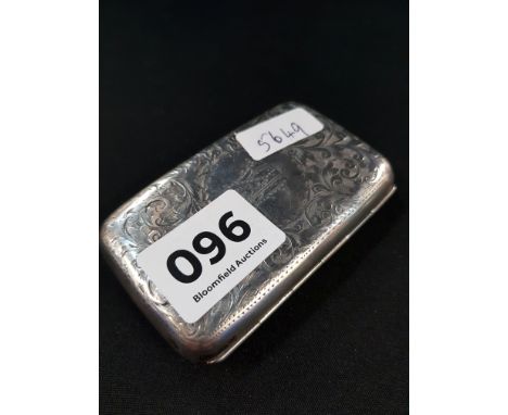 ANTIQUE SILVER CIGARETTE CASE BIRMINGHAM 1908  45G 