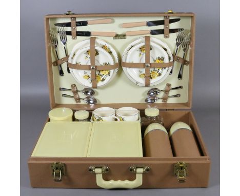 A vintage Brexton complete picnic hamper.