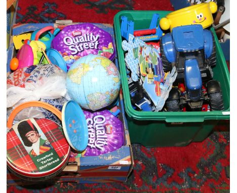 Two boxes of childrens toys.