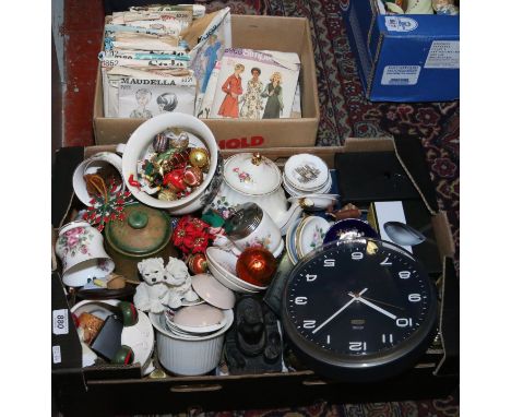 A box of miscellaneous ceramics, glass and novelty items to include Poole, Royal Worcester, Coalport etc along with a box of 