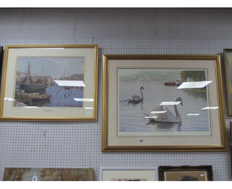 Ian Nathan 'Evening Parade', limited edition colour print of 600, signed, 44 x 63cm; Vernon Ward print. (2)