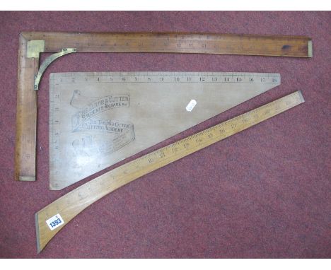 Tailor's Proportionate Waist Measure, with a brass bracket and lip, Aston-Mander tailors measure "The Tailors &amp; Cutter", 