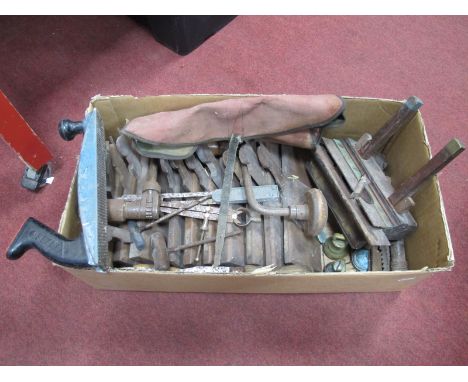 Tools - various hand tools, planes, hand drill, chisels, etc. 