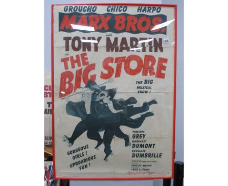 Film Poster 'Marx Brothers - The Big Store', litho in U.S.A 98 x 68cm (tears).