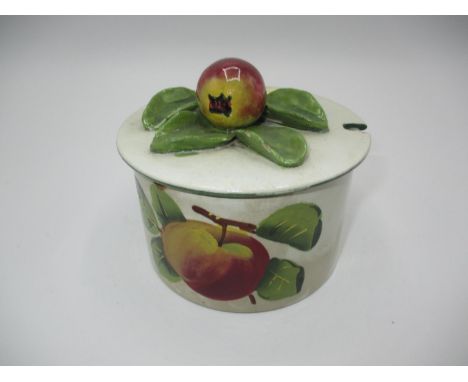 Wemyss Apple Painted Jam Pot, some faults