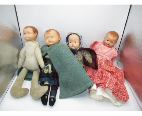 Four Vintage Dolls