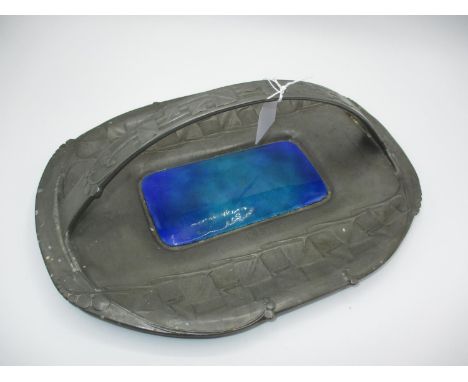 Tudric Pewter and Enamel Arts &amp; Crafts Basket, Rd. 449032, 0357, 0, 30x22cm