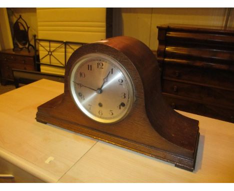 Oak Napoleon Hat Mantel Clock